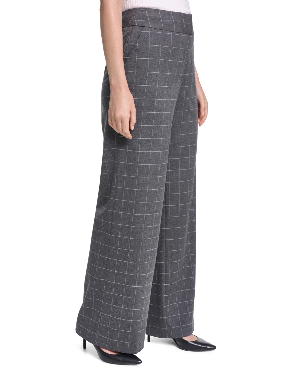 Calvin Klein Women's Whitney Pant High-Rise Wide-Leg Pants