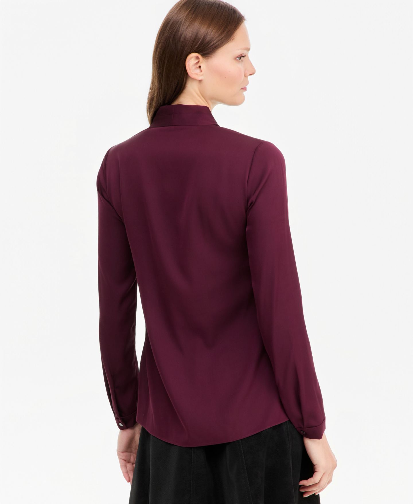 Женская блузка Kobi Halperin Nellie Long-Sleeve V-Neck Silk-Blend, цвет: Ягодный — фото 2