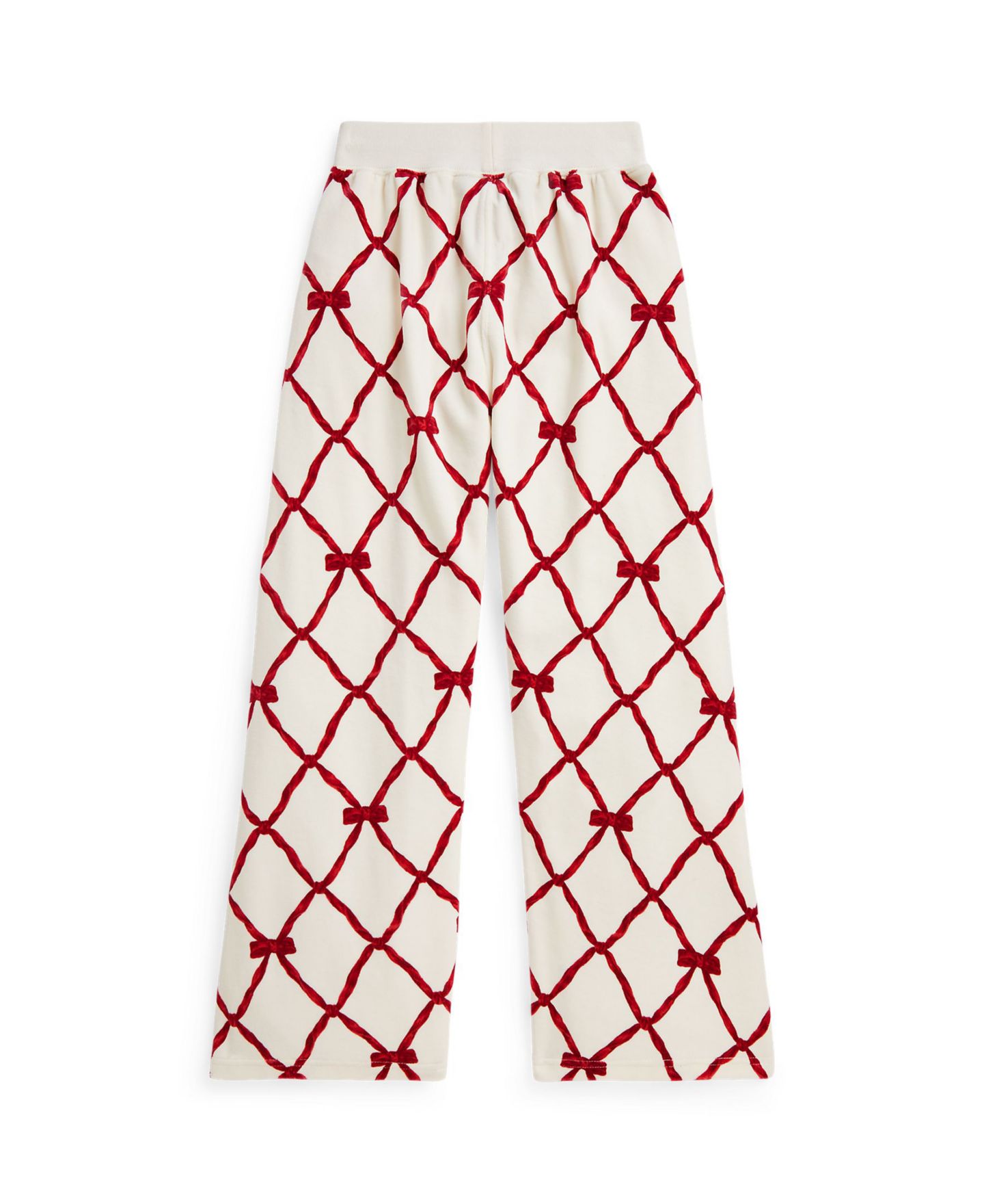 Брюки Polo Ralph Lauren Velour Wide-Leg Sweatpant для девочек, цвет: С принтом — фото 2