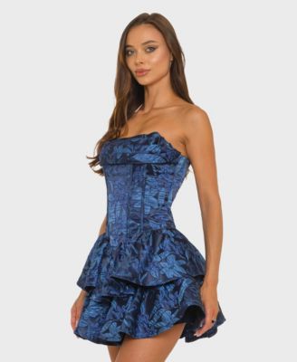 macys blue floral dress Women's Mini Dresses Size:51 (5'6