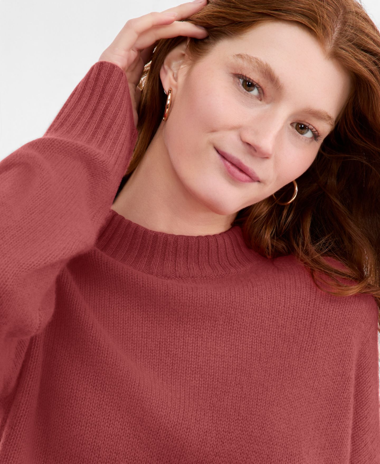 Женский свитер Charter Club 100% Cashmere Relaxed Crewneck, цвет: Медный — фото 2
