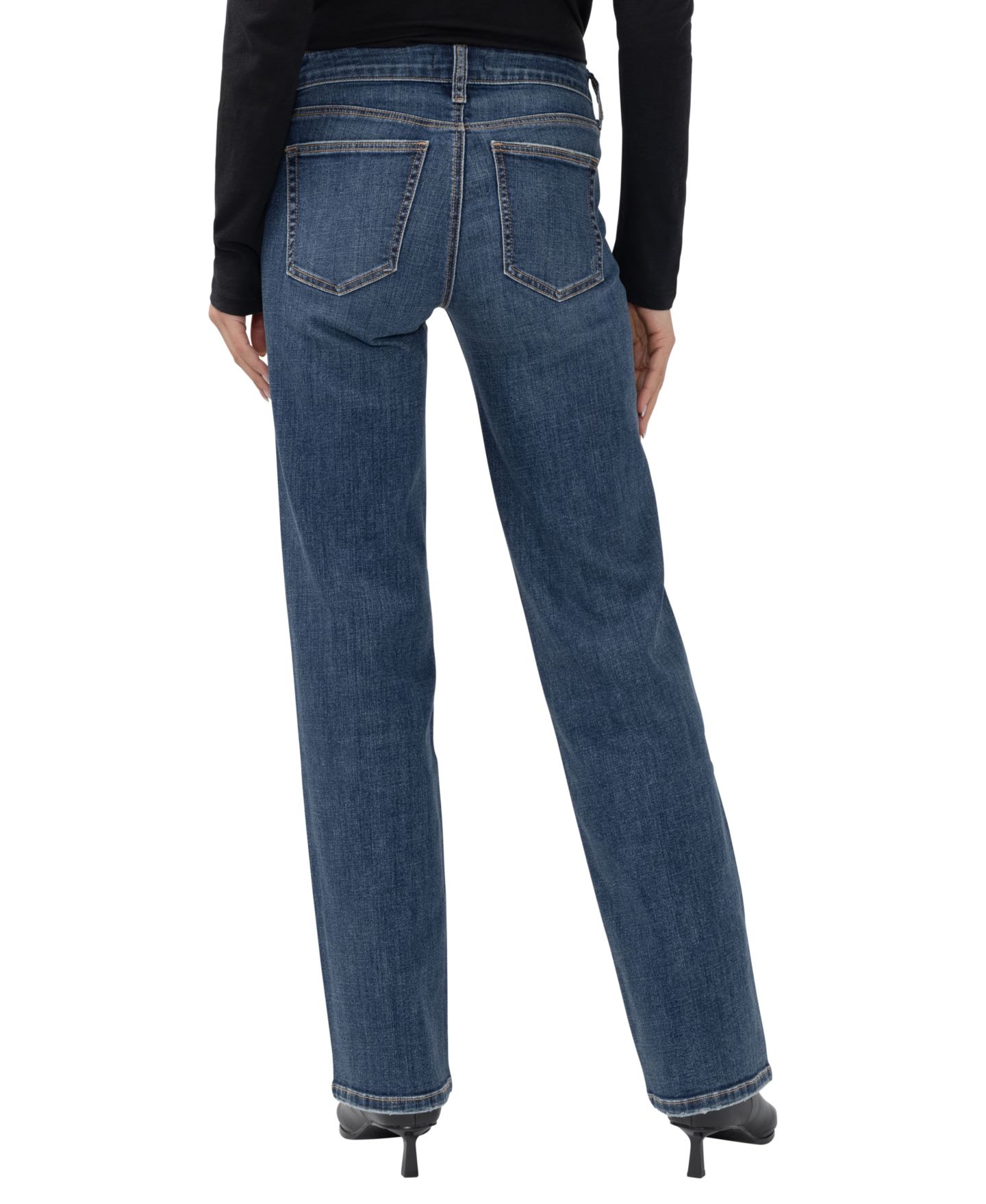 Женские джинсы Silver Jeans Co. Suki Straight Rhinestone Mid-Rise, цвет: Stage Light — фото 2
