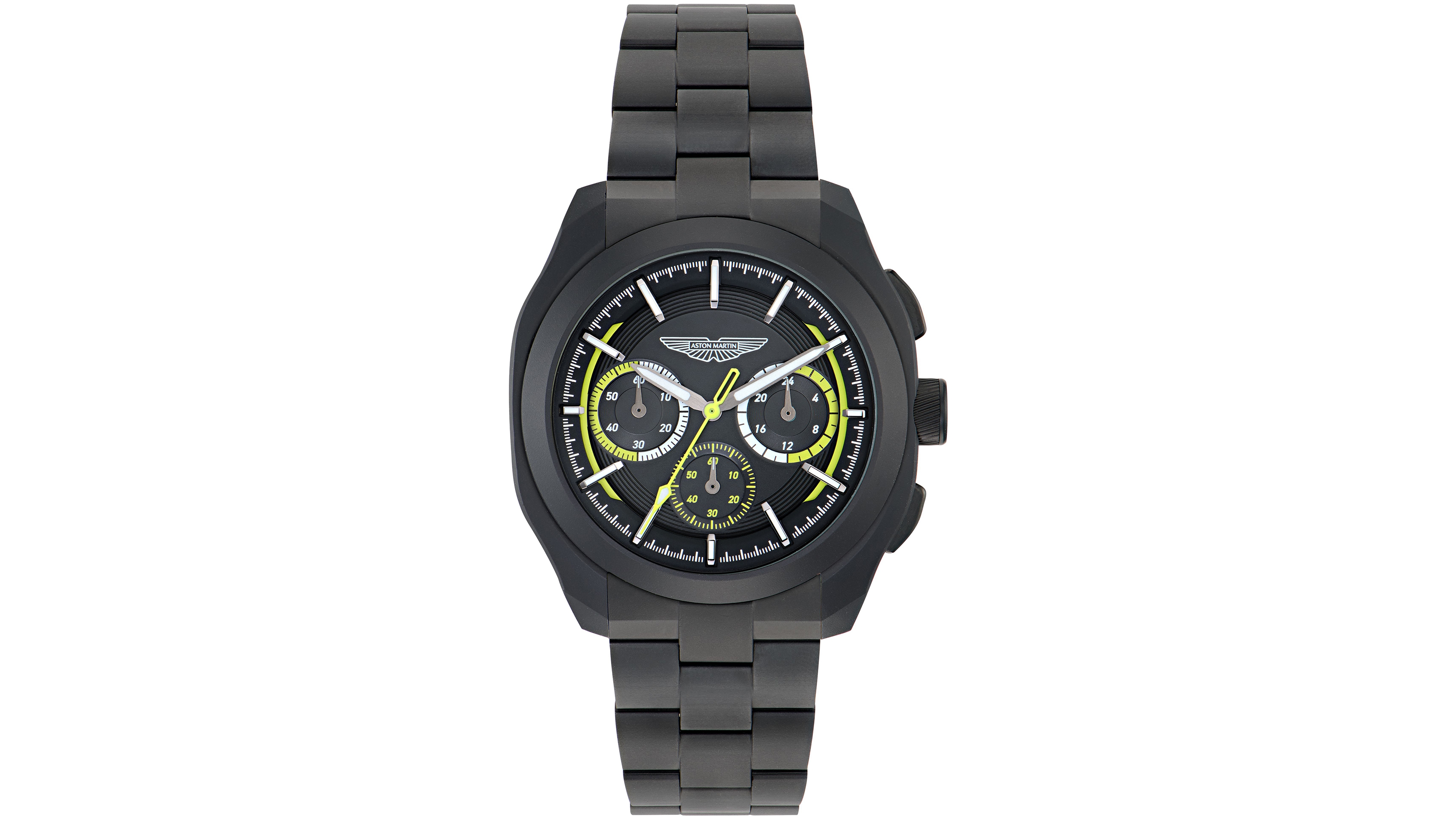 Aston Martin Men's Quartz Three-Hand Black ceramic Bracelet Watch 42mm