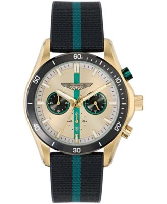 Men's Quartz Three-Hand Fabric Strap Watch 45mm