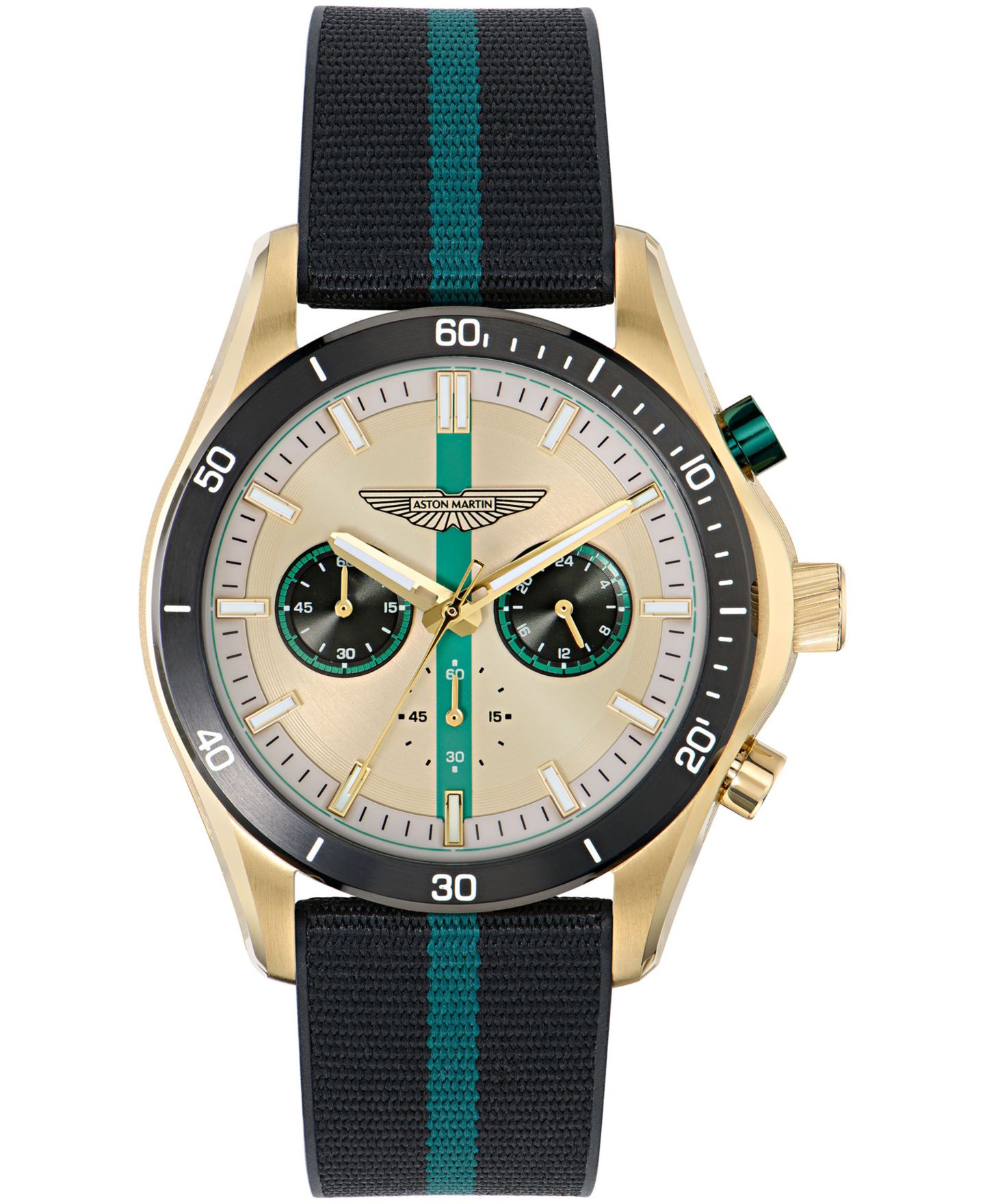 Мужские часы Aston Martin Quartz Three-Hand Fabric Strap Watch 45mm — фото 1