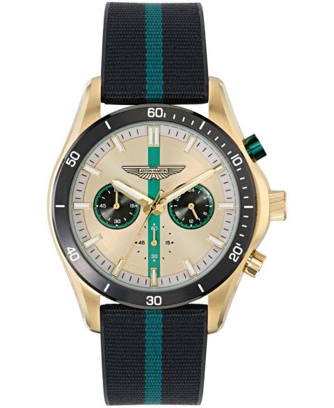 Мужские часы Aston Martin Quartz Three-Hand Fabric Strap Watch 45mm