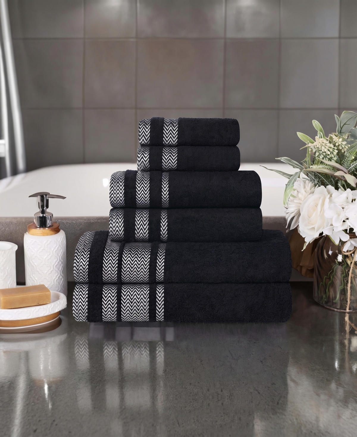 Superior Hays Cotton Absorbent Quick Dry -Piece Towel Set
