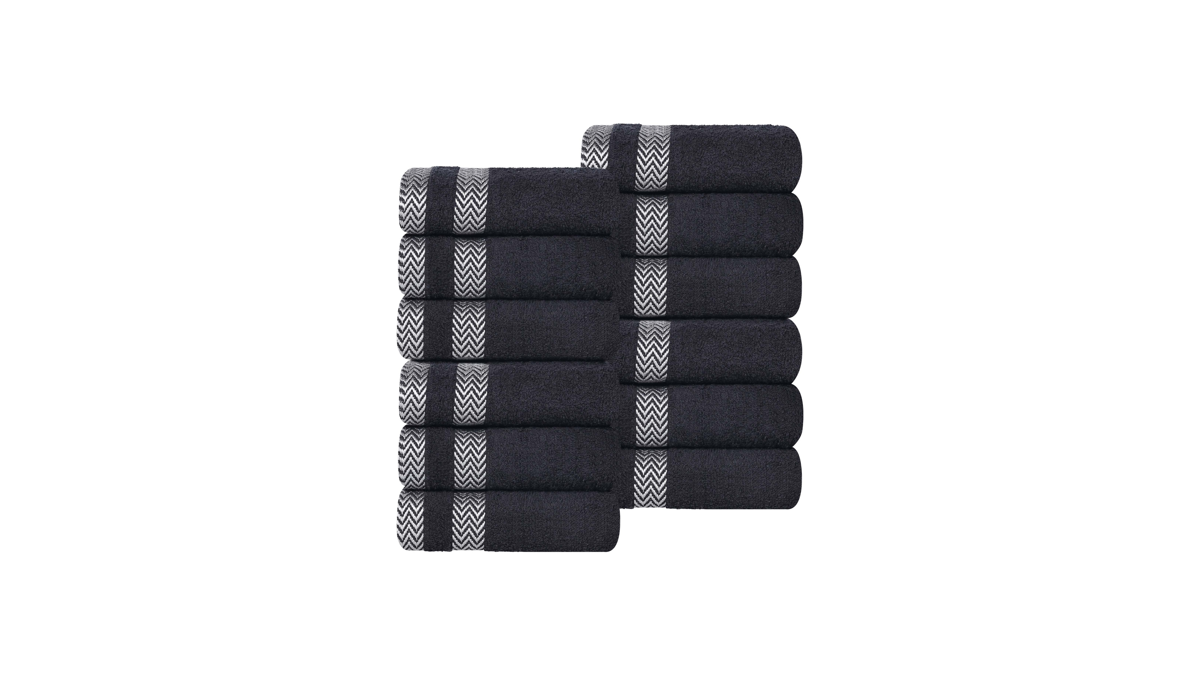 Superior Hays Cotton Absorbent Quick Dry 12-Piece Washcloth Set