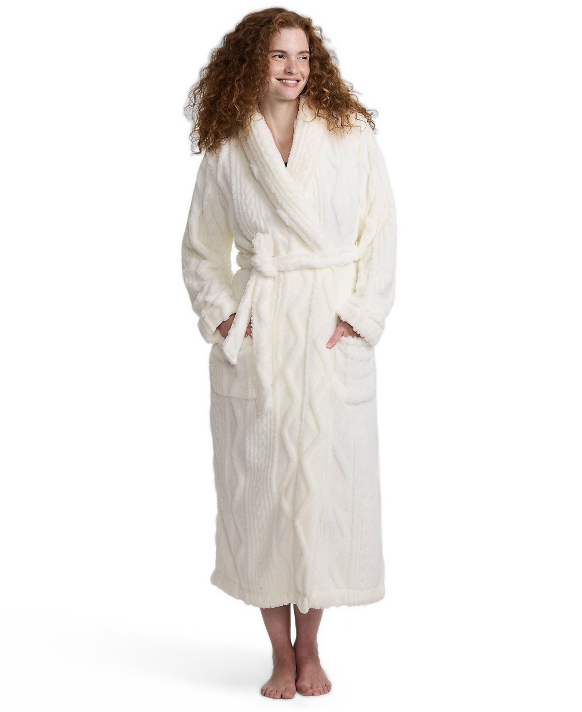 Lands' End Women's Cozy Cable Robe