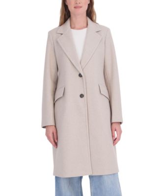 Women's 3/4 Faux Wool Single-Breasted Mid-Length Coat