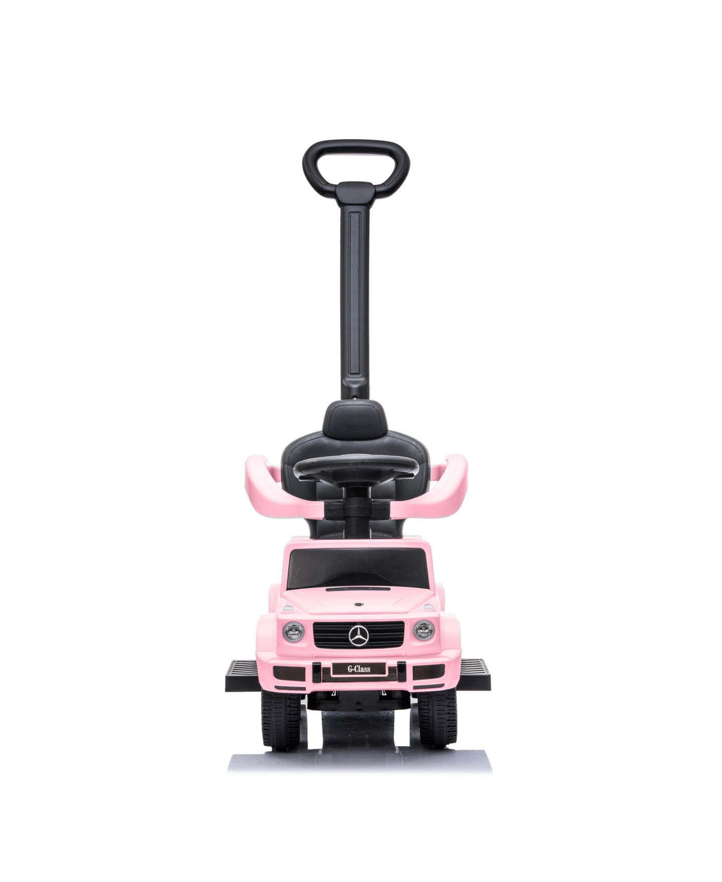 Детская игрушка Best Ride on Cars Kids Outdoor Stroller Mercedes G-Wagon 3 in 1 Push Car, Baby Pink — фото 6