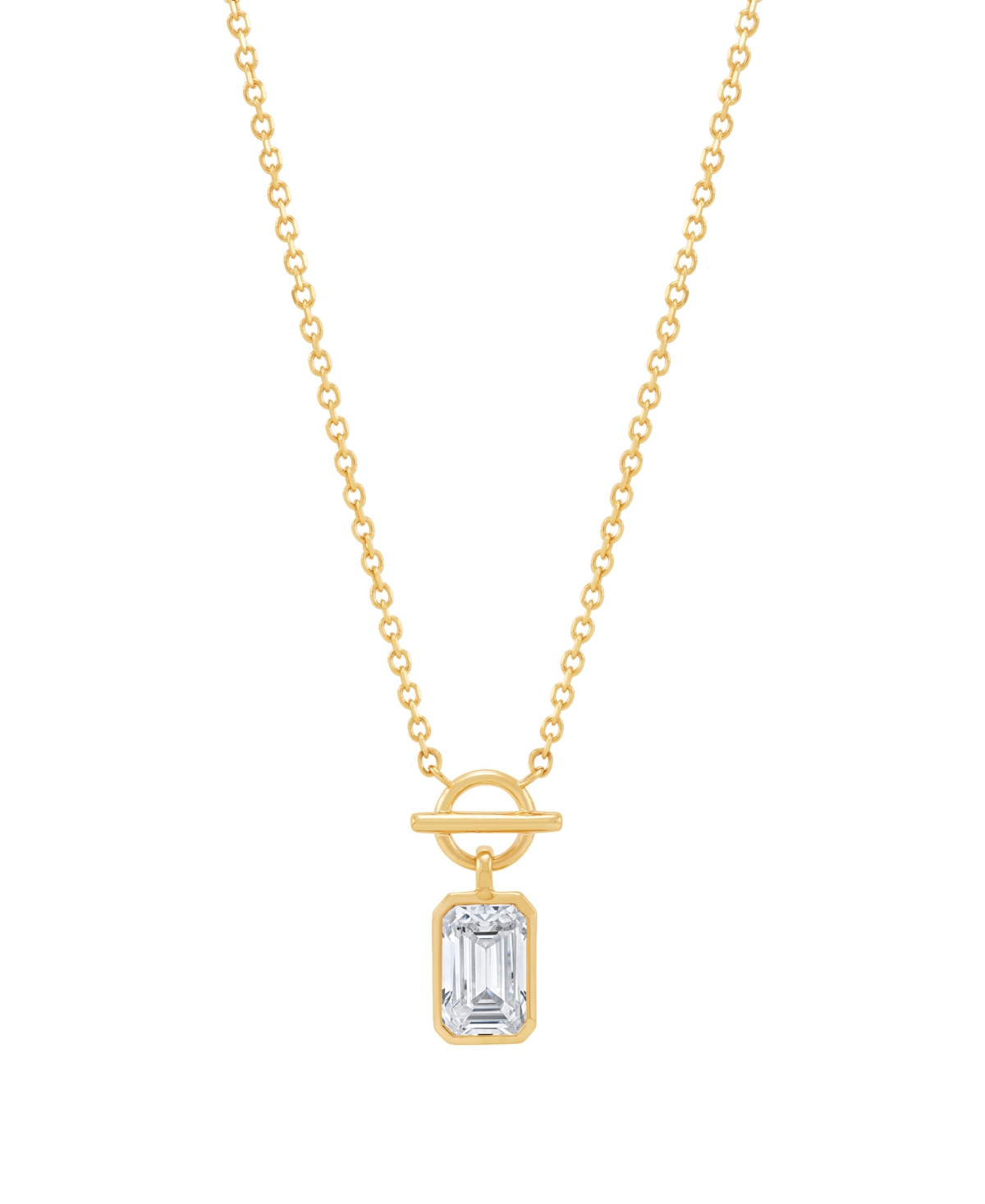 Macy's Igi Certified Lab-Grown Diamond (1 ct. t.w.) Pendant Necklace in 14k Yellow Gold