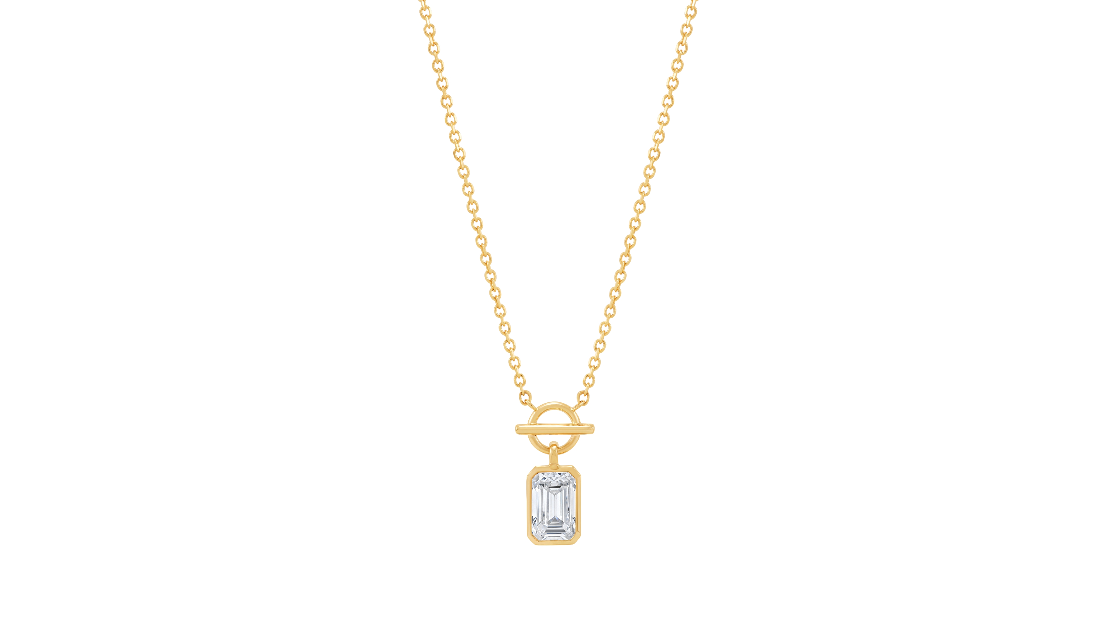 Macy's Igi Certified Lab-Grown Diamond (1 ct. t.w.) Pendant Necklace in 14k Yellow Gold