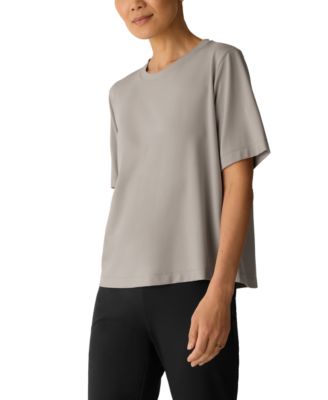 Women's Extra-Fine Ponte Crewneck Short-Sleeve T-Shirt