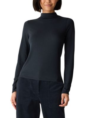 Women's Funnel-Neck Long-Sleeve T-Shirt