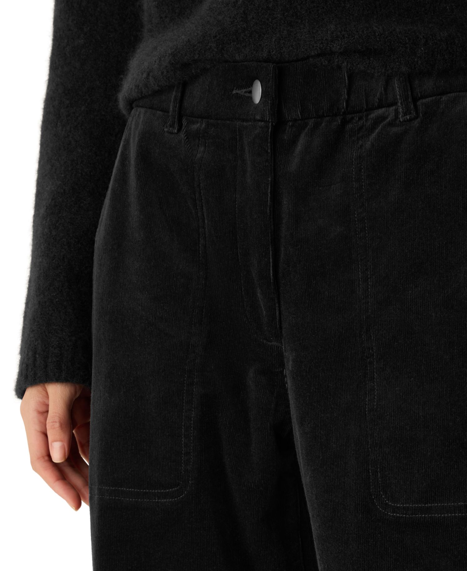 Women's Ankle Arch Pant Corduroy Wide-Leg Pants