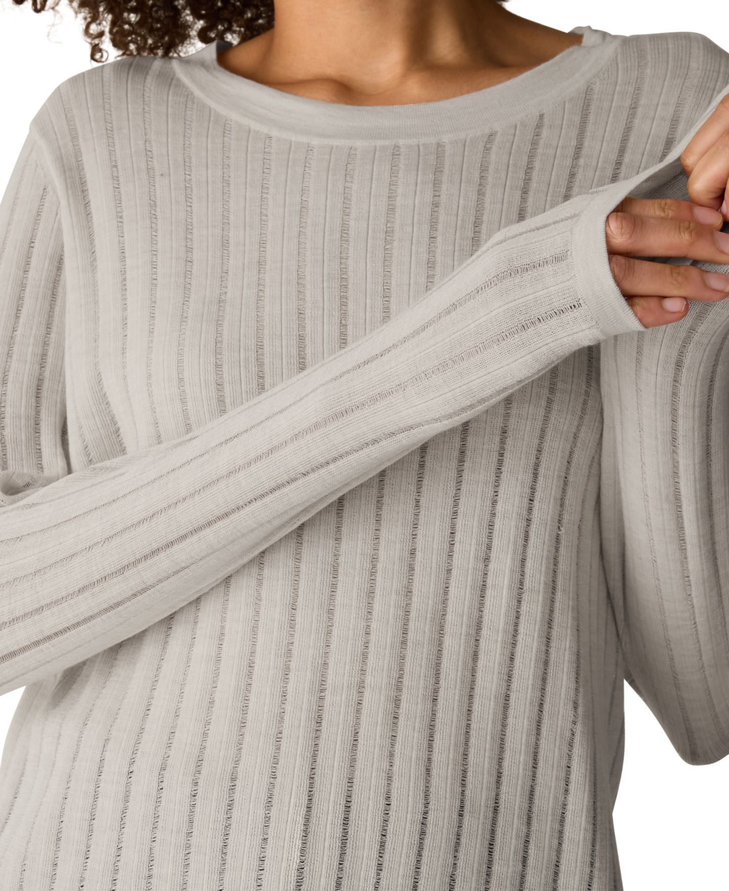 Женский свитер Eileen Fisher Crewneck Long-Sleeve Merino Wool, цвет: Plaster — фото 3