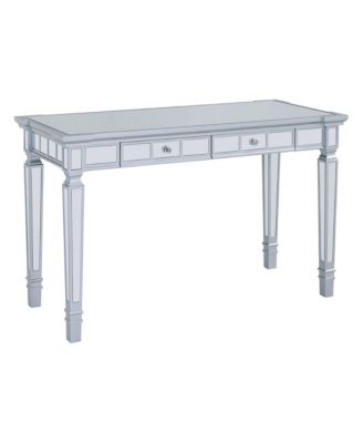 Glenview Glam Mirrored Writing Desk With Drawers