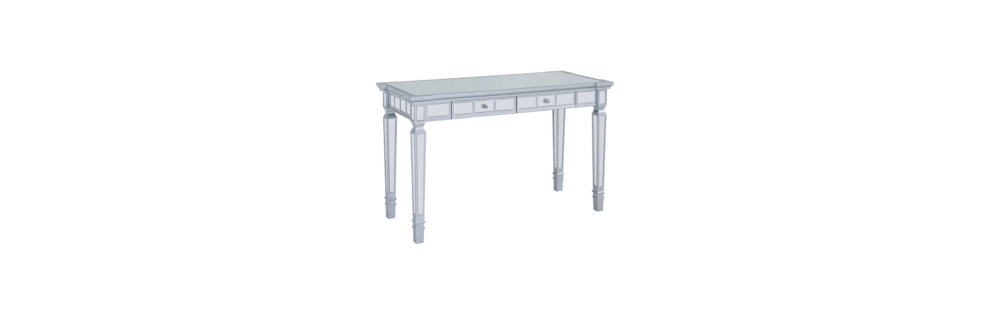 Augusta Home Glenview Glam Mirrored Writing Desk With Drawers