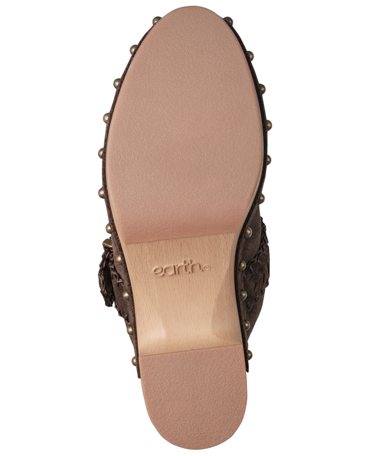 Earth Women's Gilly Suede Studded Block Heel Clogs
