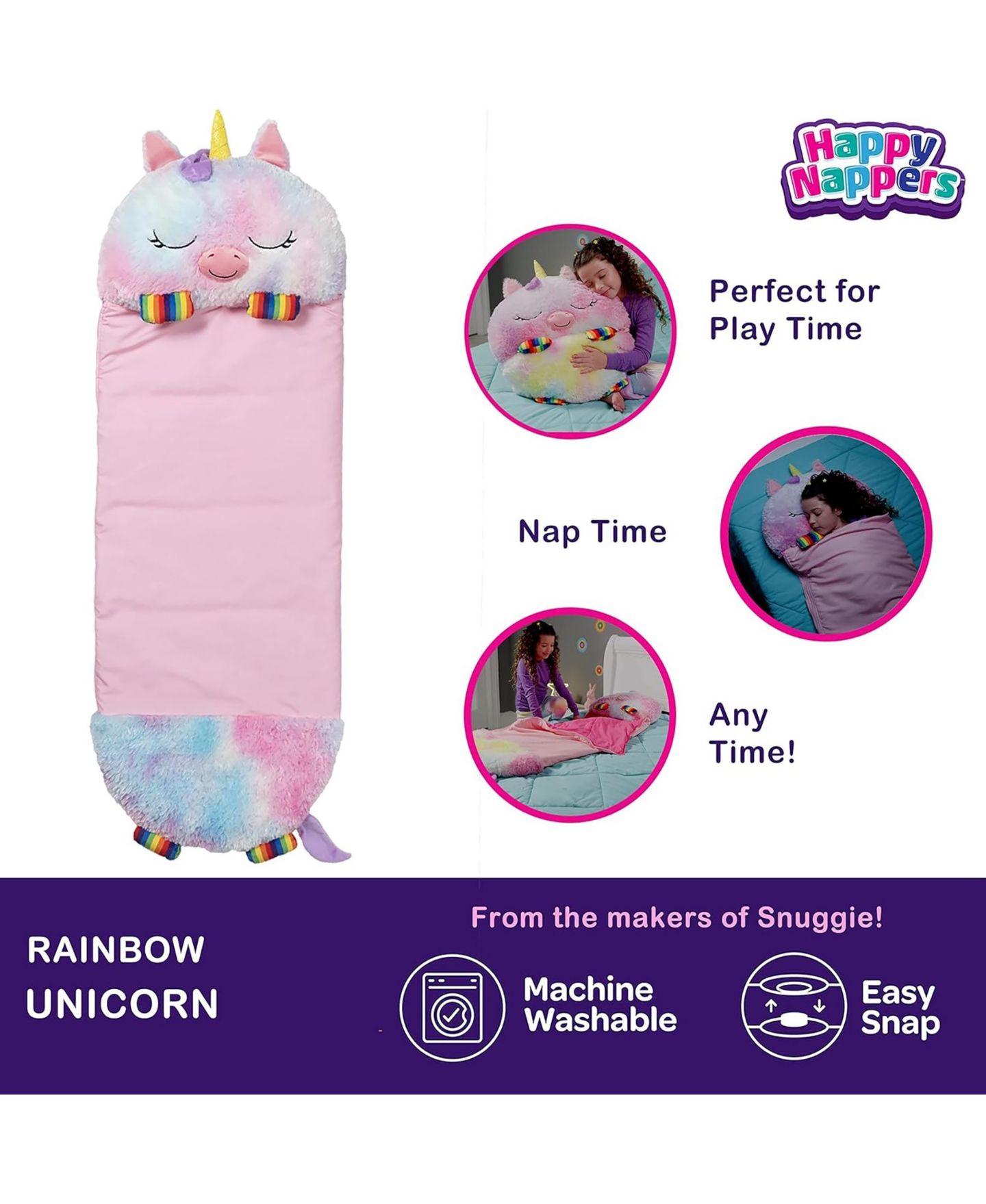 Детские мягкие игрушки Happy Nappers Pillow and Sleepy Sack, цвет: Open Miscellaneous — фото 4