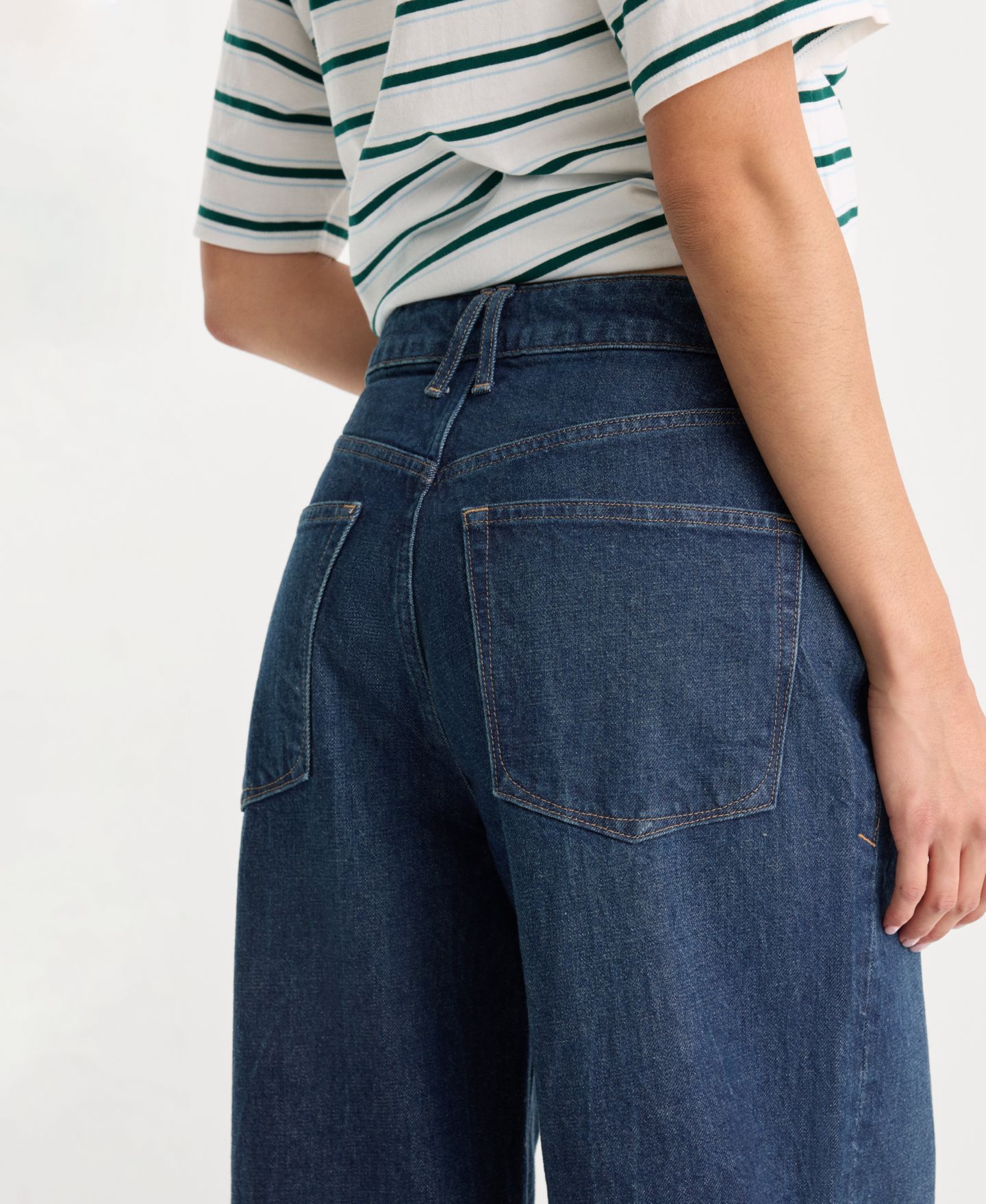 Женские джинсы Good American Vintage Wide High-Waisted, цвет: Индиго — фото 4