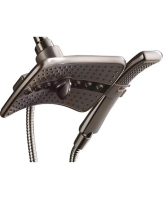 1.8 Gallon Dual Shower Head Handheld High Rainfall Stainless Steel Hose