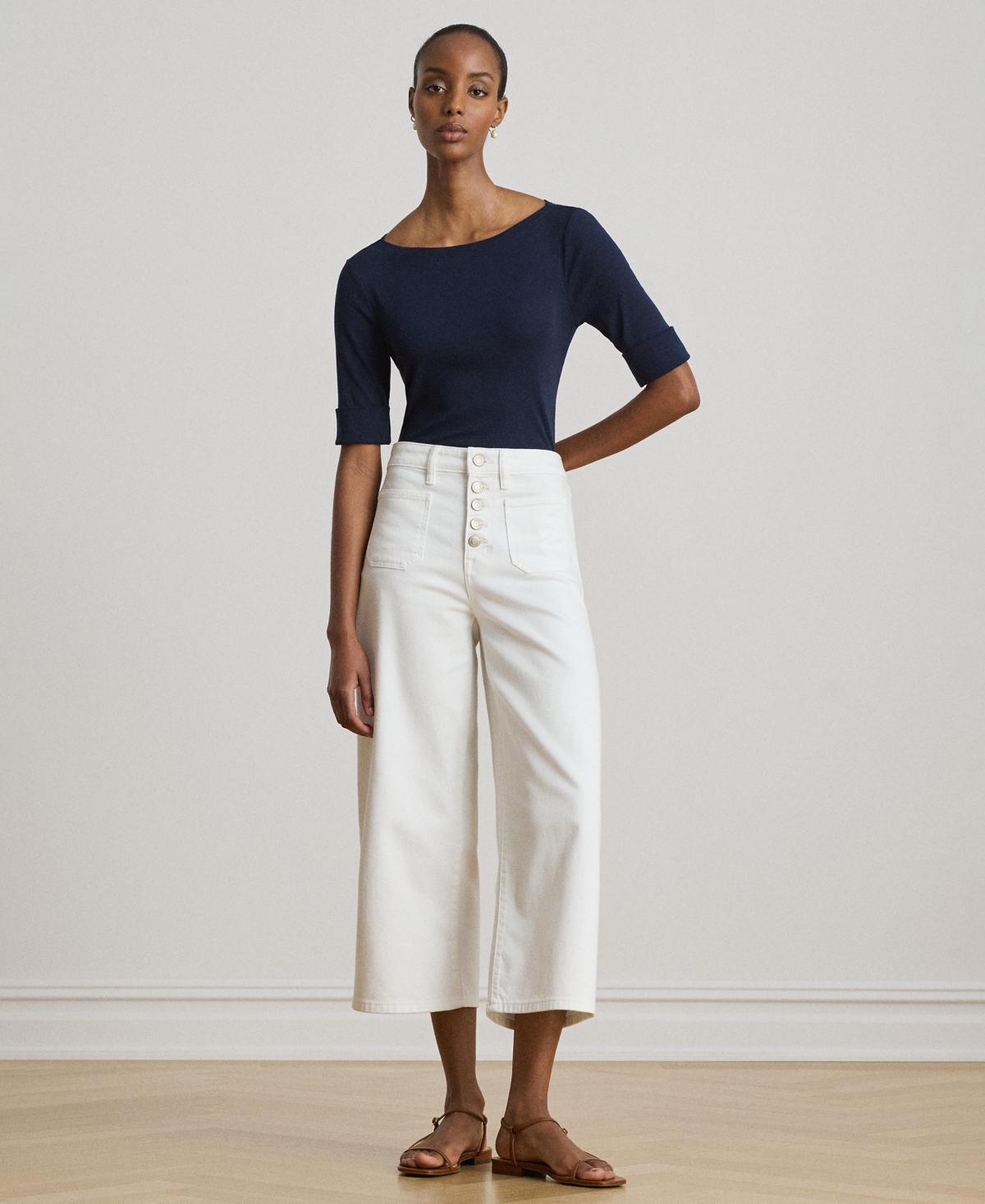 Lauren Ralph Stretch Boatneck Top