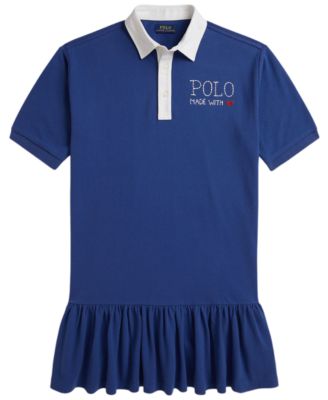 Girls' 7-16 Logo Cotton Mesh Rugby Dress