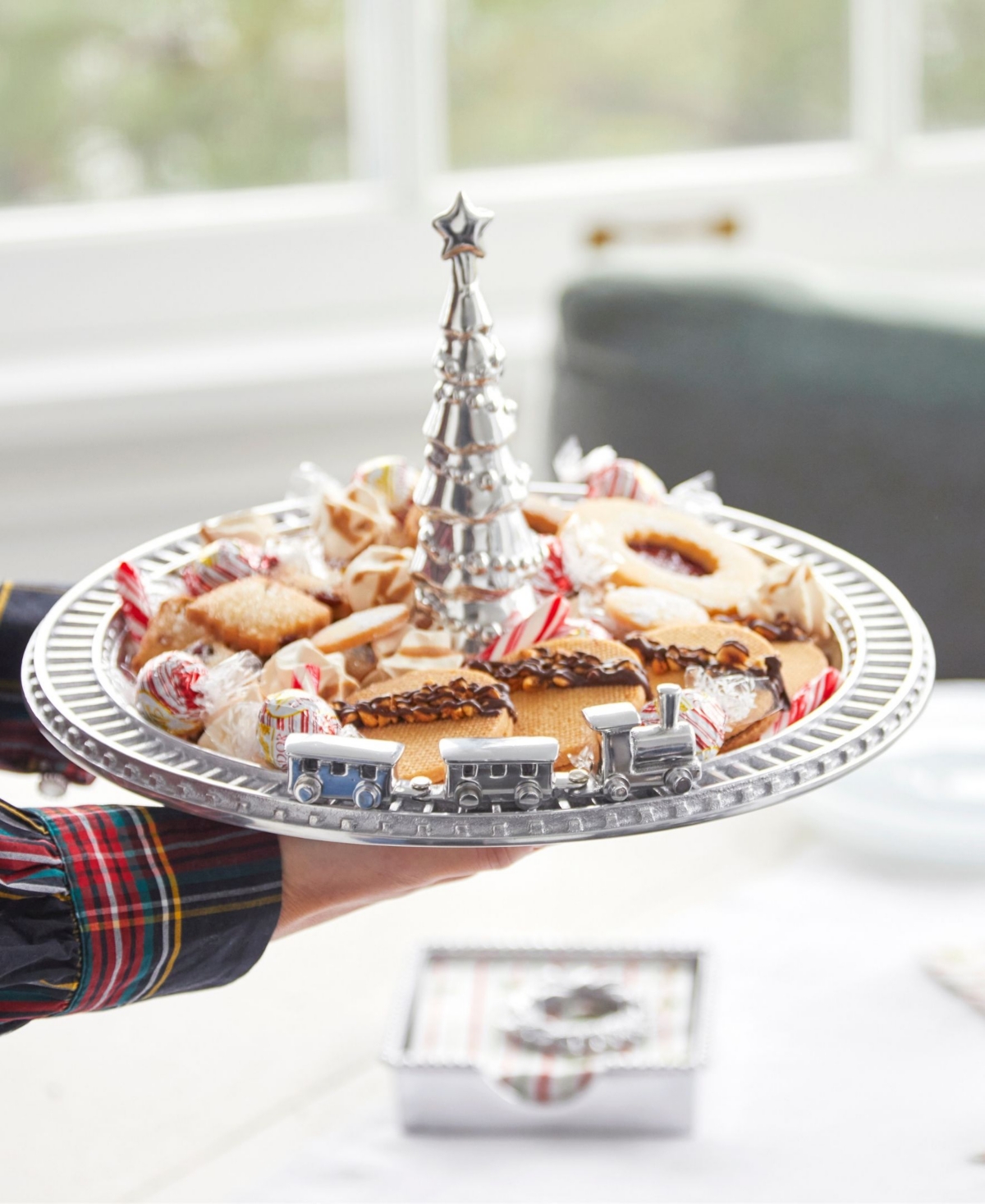 Mariposa Christmas Tree Train Sandcast Aluminum Server