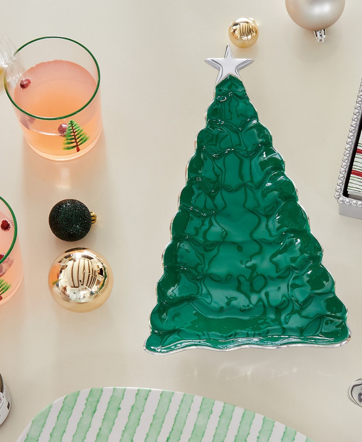 Mariposa Green Tree Candy Dish