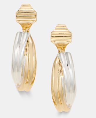 Clip-On Twisted Hoop Earrings