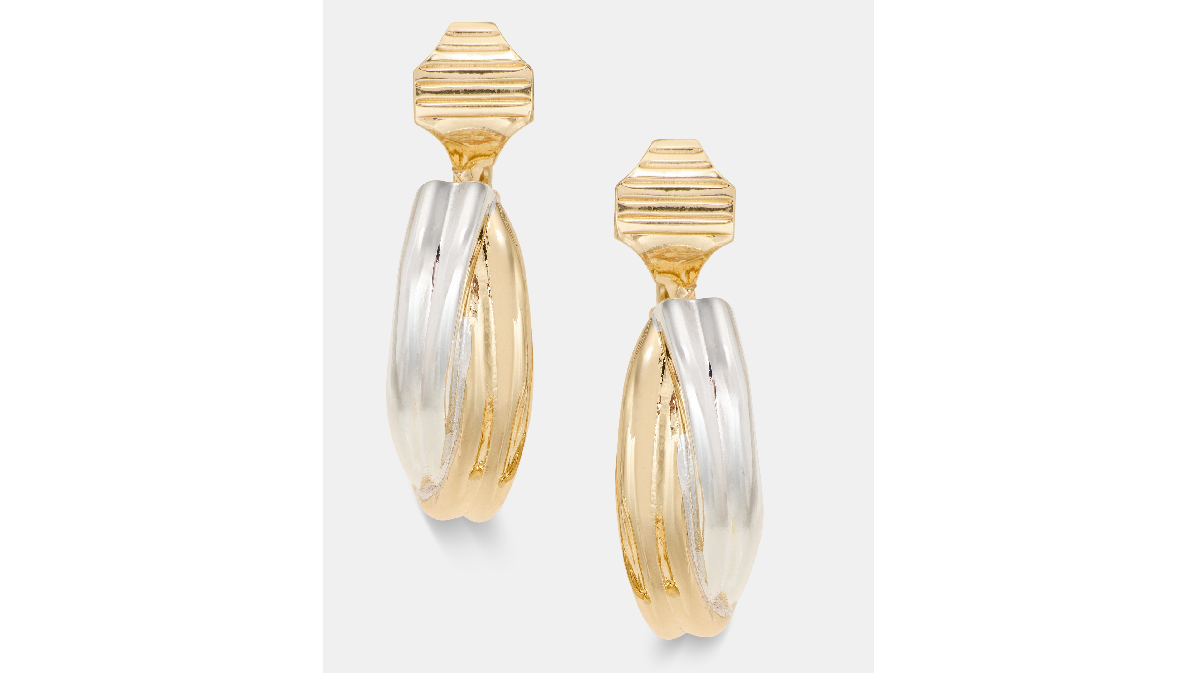 Anne Klein Clip-On Twisted Hoop Earrings