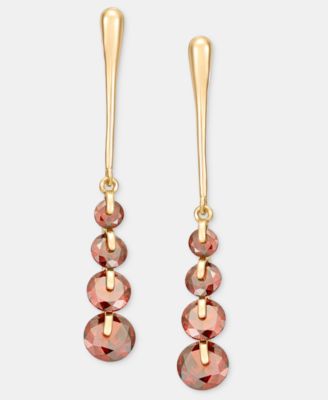 Cubic Zirconia Linear Drop Earrings