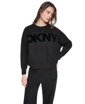 Women's Oversized Graphic Blouson-Sleeve Pullover Sweatshirt