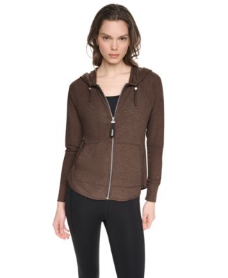 Women's Lightweight Waffle Zip-Front Sweatshirt