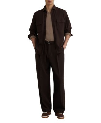 Men's Forsithe Textured Twin-Pocket Cotton-Blend Overshirt