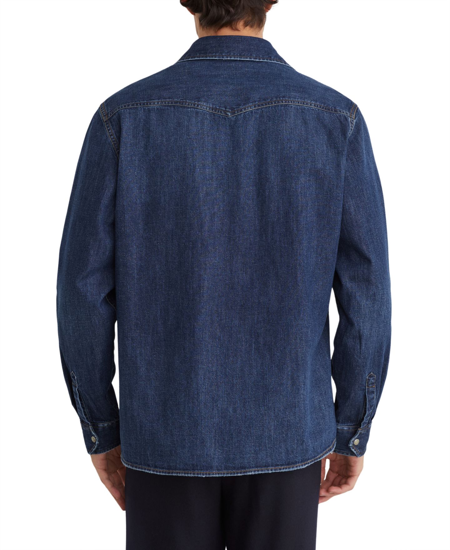 Мужская рубашка REISS Mountain Western Long-Sleeve Regular-Fit Denim — фото 2