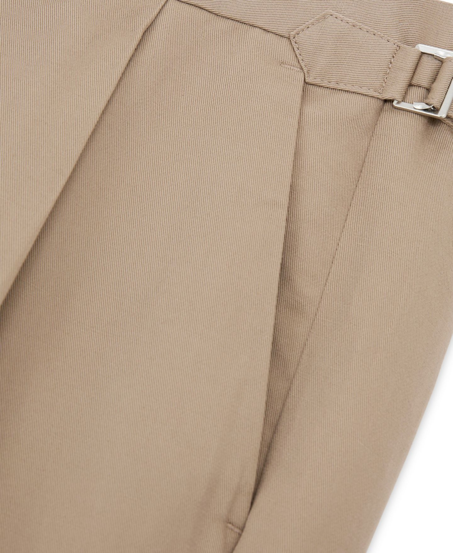 Мужские брюки REISS Com Cotton-Linen Blend Tapered Pleated Trousers, цвет: Серо-коричневый серый — фото 4