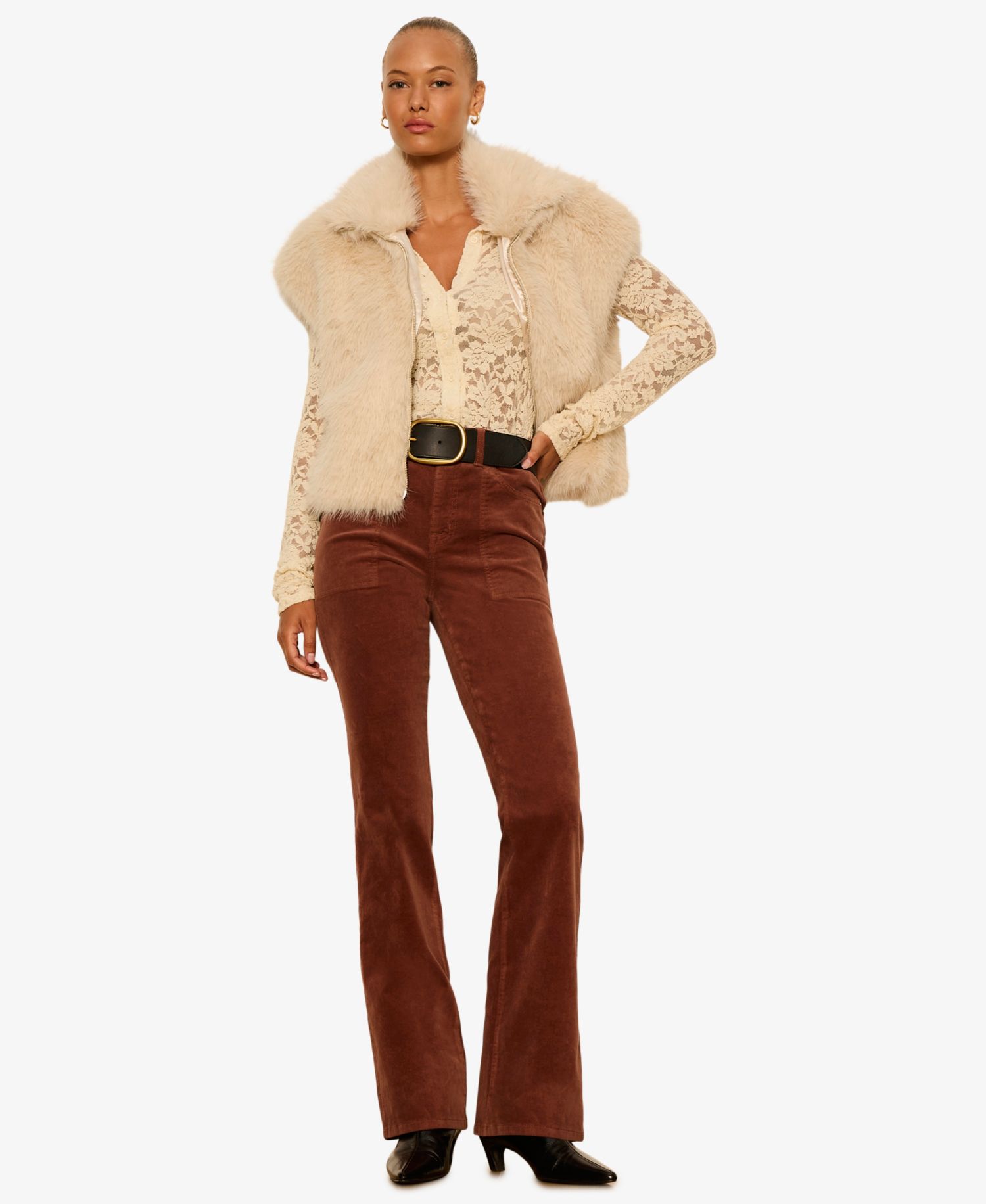 Women's Play Date Corduroy Mid-Rise Bootcut Pants