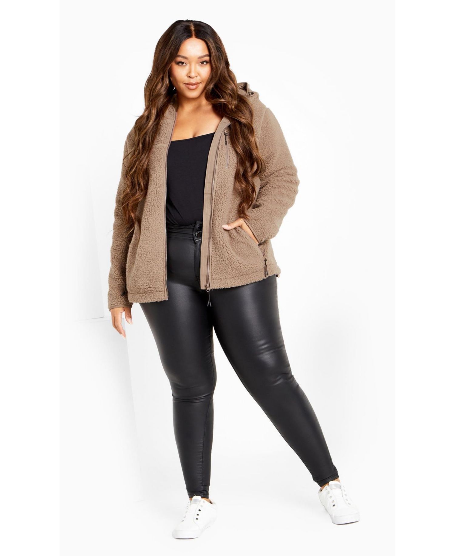 Women's Plus Size Kyla Fleece Zip Front Jacket