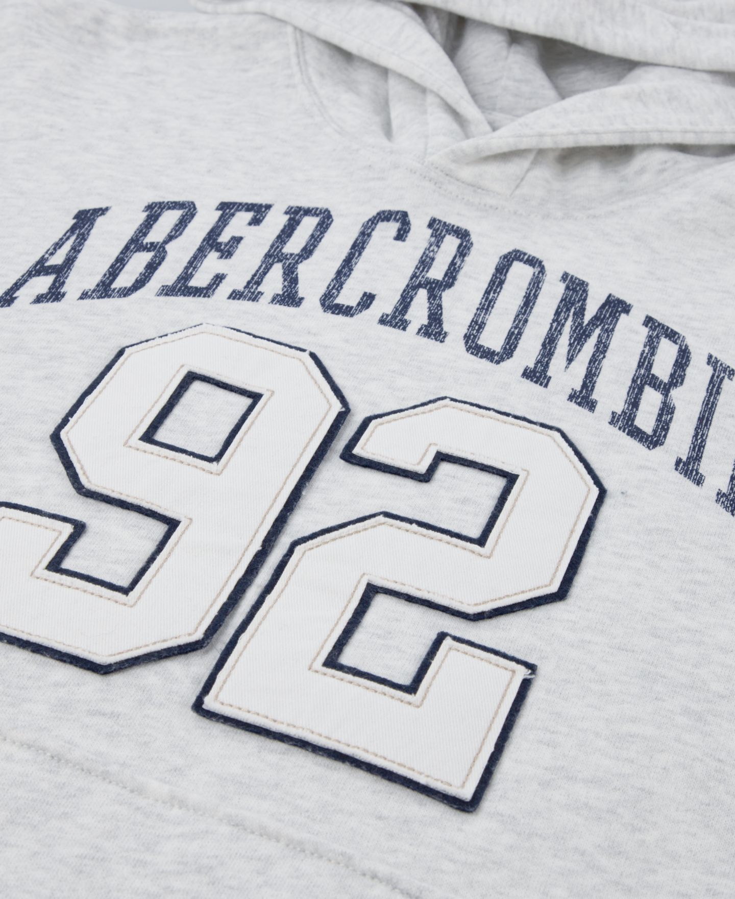 Худи abercrombie kids Logo Fleece Long-Sleeve для мальчиков, цвет: Светлый серый меланжевый — фото 3