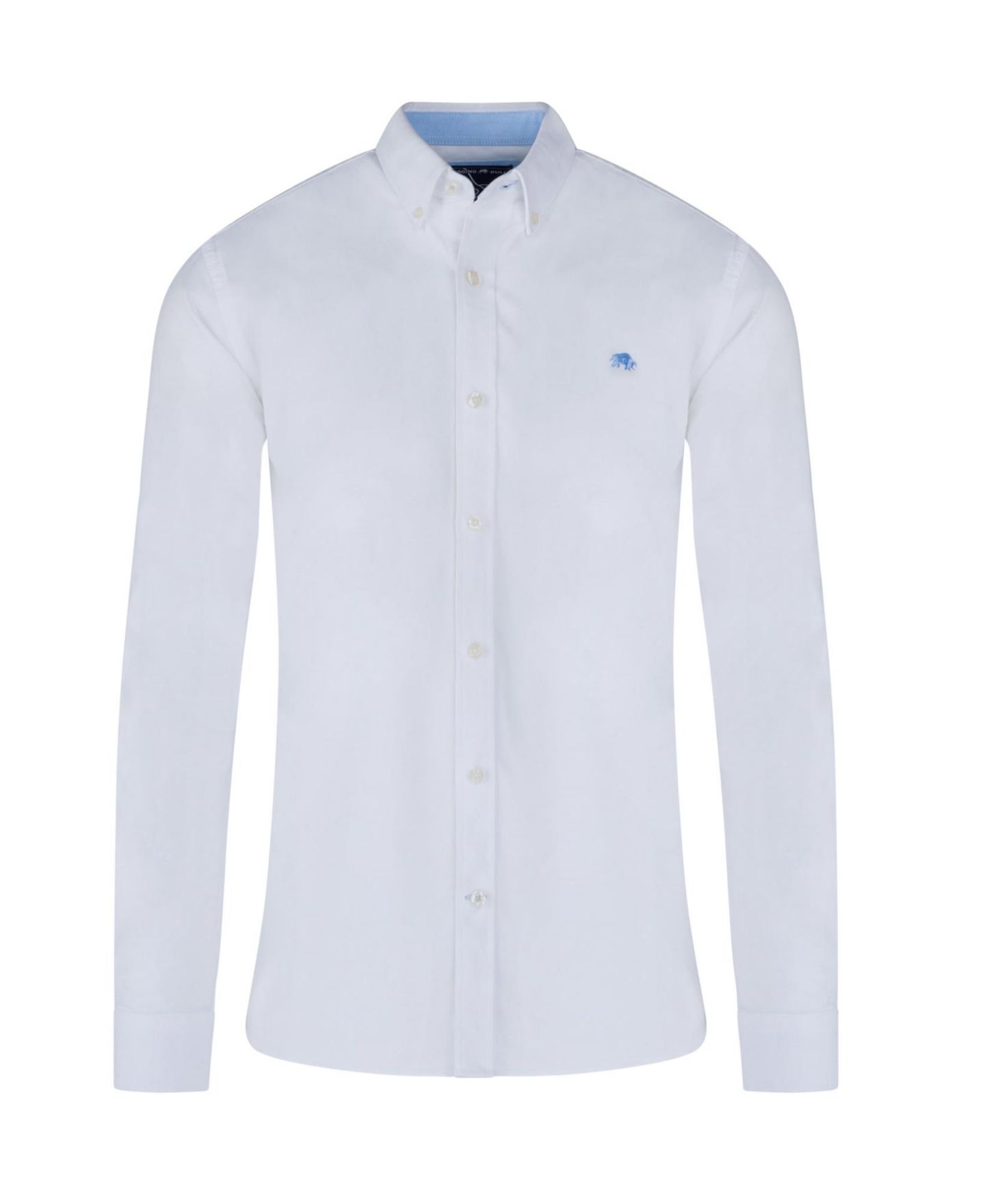 Мужские рубашки Raging Bull Classic 2 Pack Long Sleeve Oxford Casual shirts, цвет: Тёмно-синий / Белый — фото 4