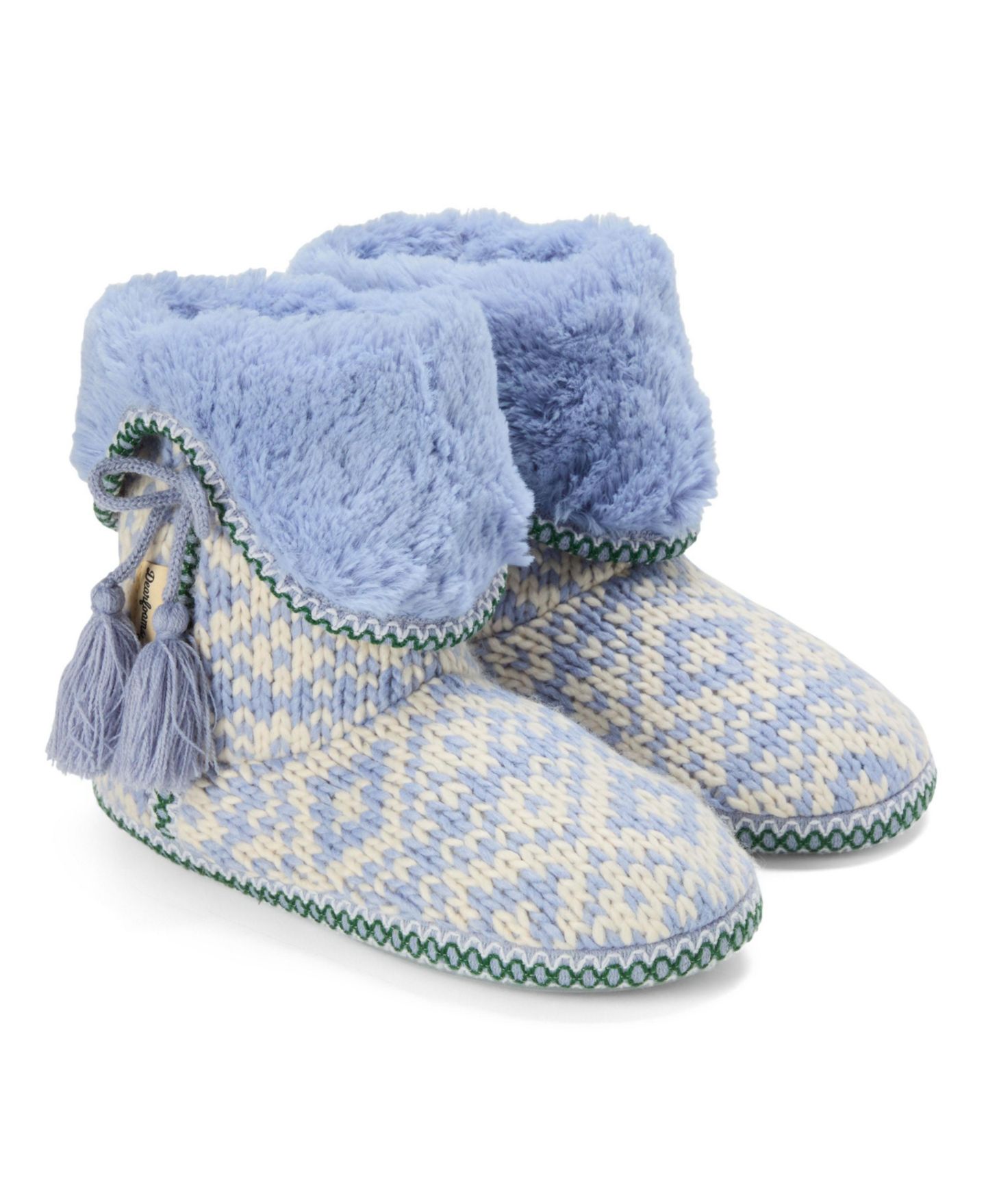 Женские тапочки Dearfoams Becky Knit Bootie Slippers, цвет: Eventide — фото 7