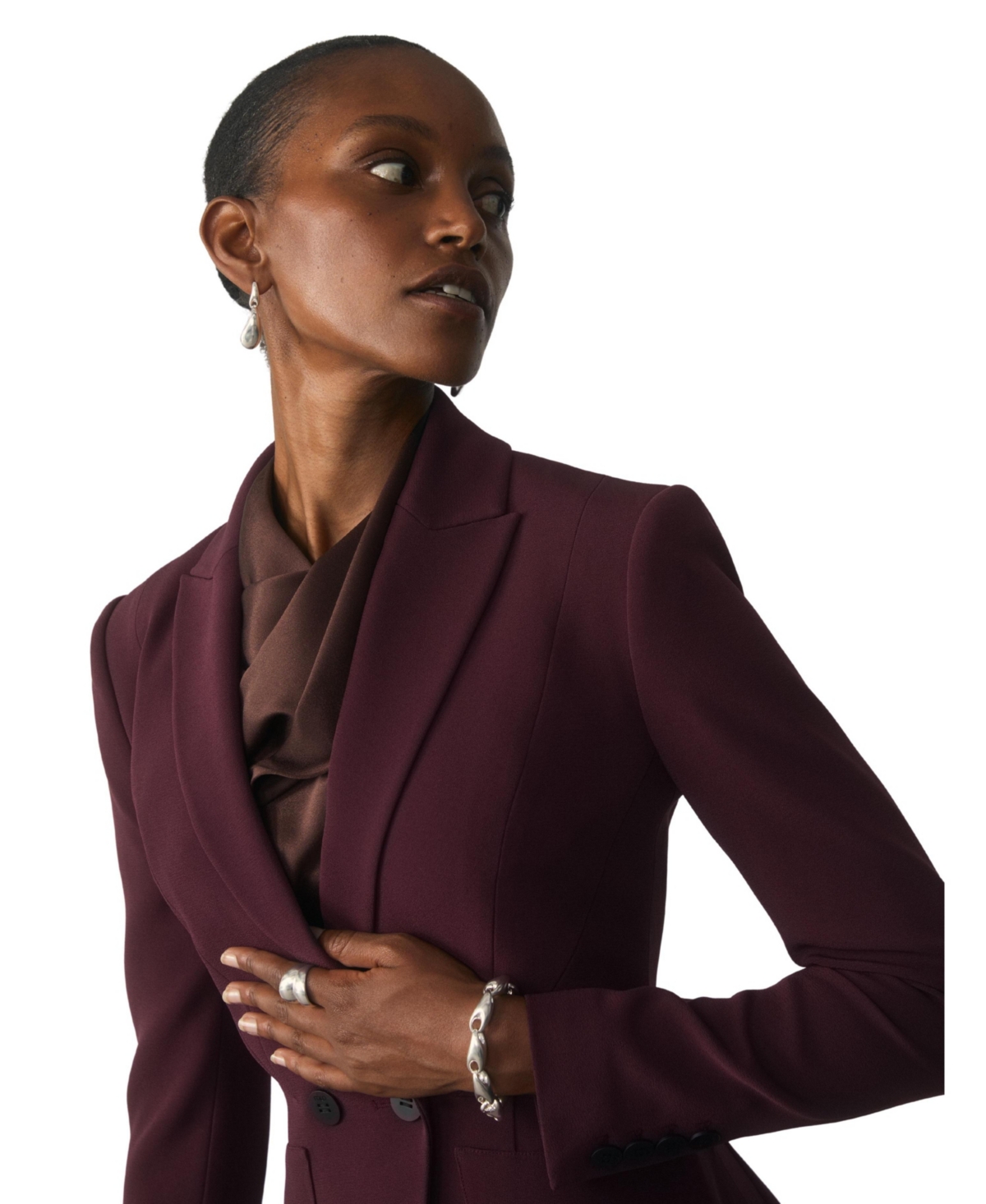 The Fold Women's Clever Crepe Caselle Tailored Blazer