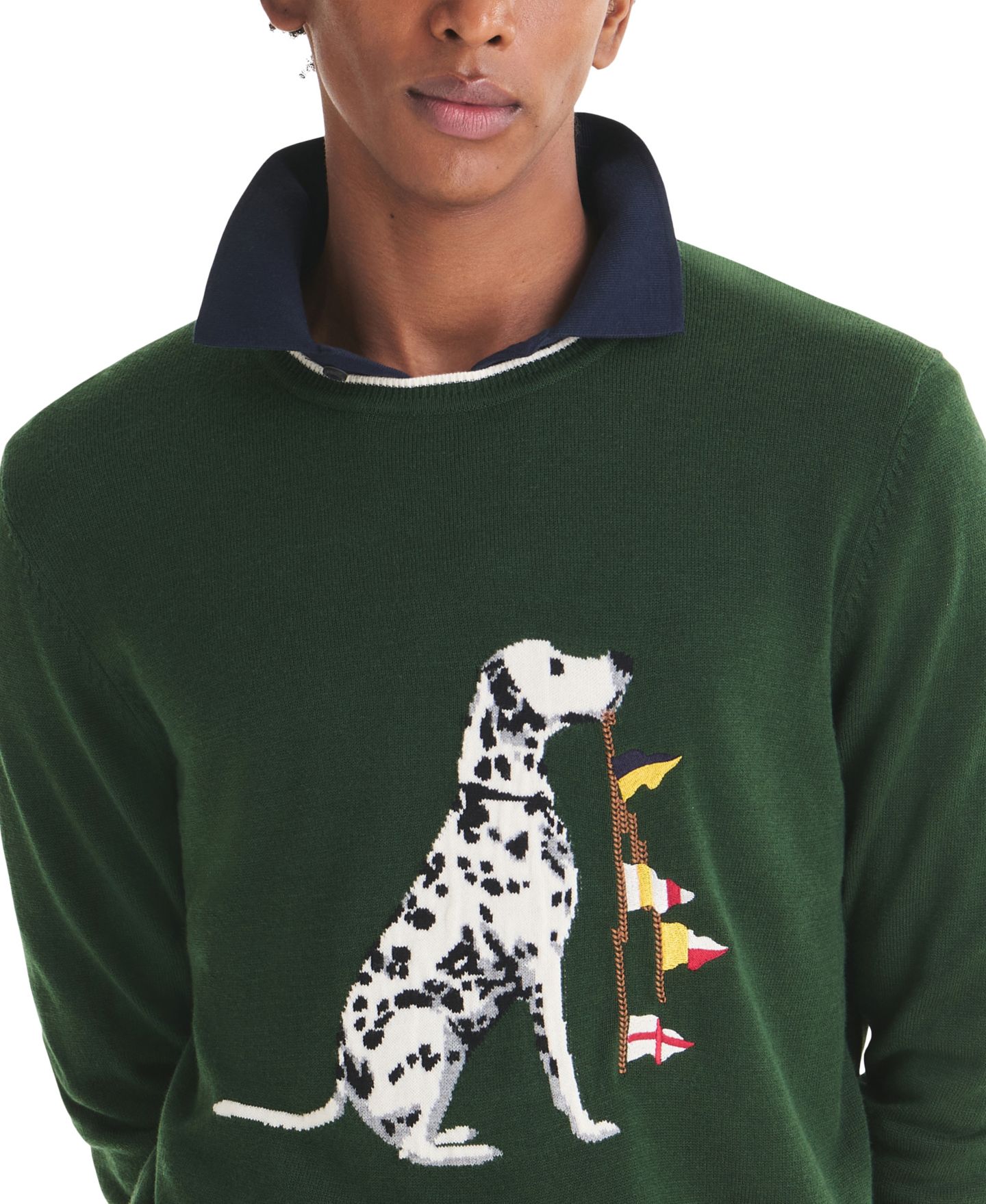 Мужской свитер Nautica Dog Intarsia Crewneck, цвет: Kelp — фото 4
