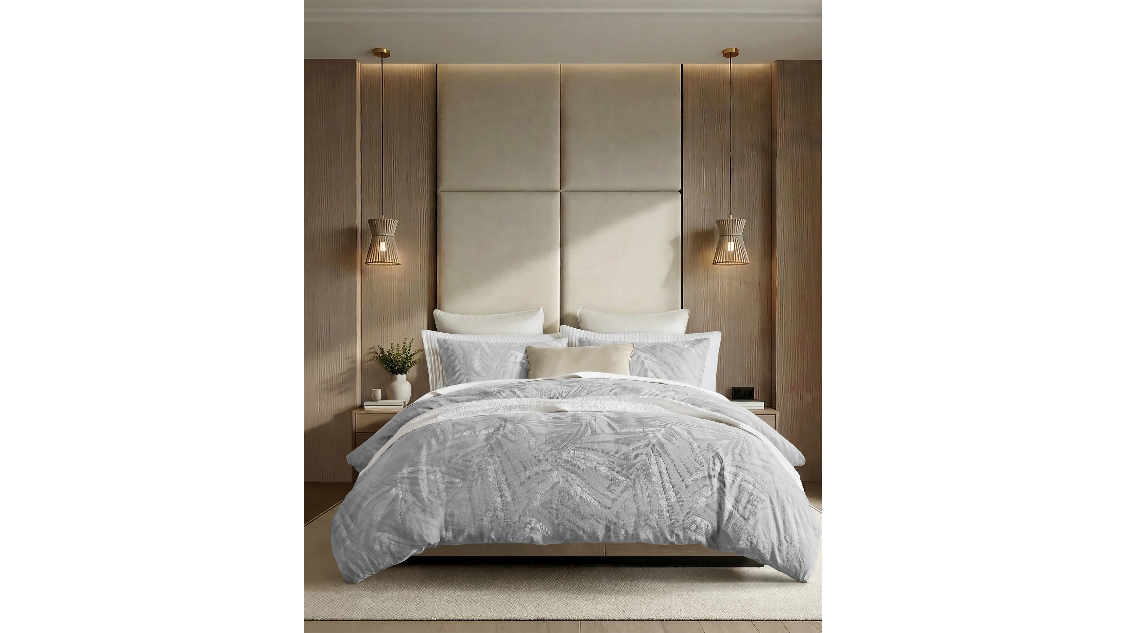 Harbor House Coastal Leaves Cotton 3-Piece Duvet Cover Set, King