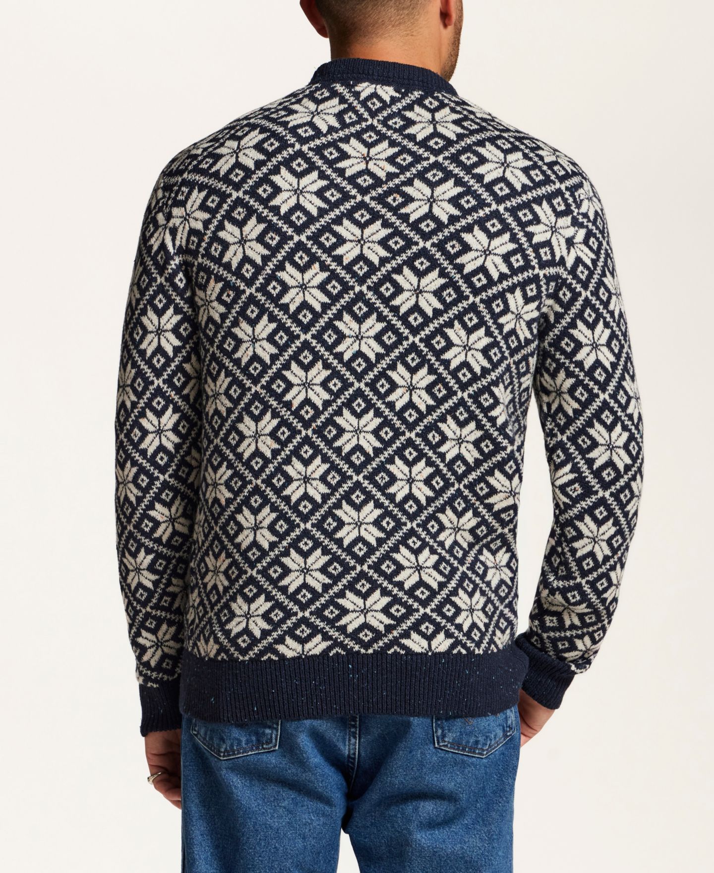 Мужской свитер Weatherproof Vintage Donegal Snowflake Crewneck Long-Sleeve Sweater, цвет: Seaborn Donegal — фото 4