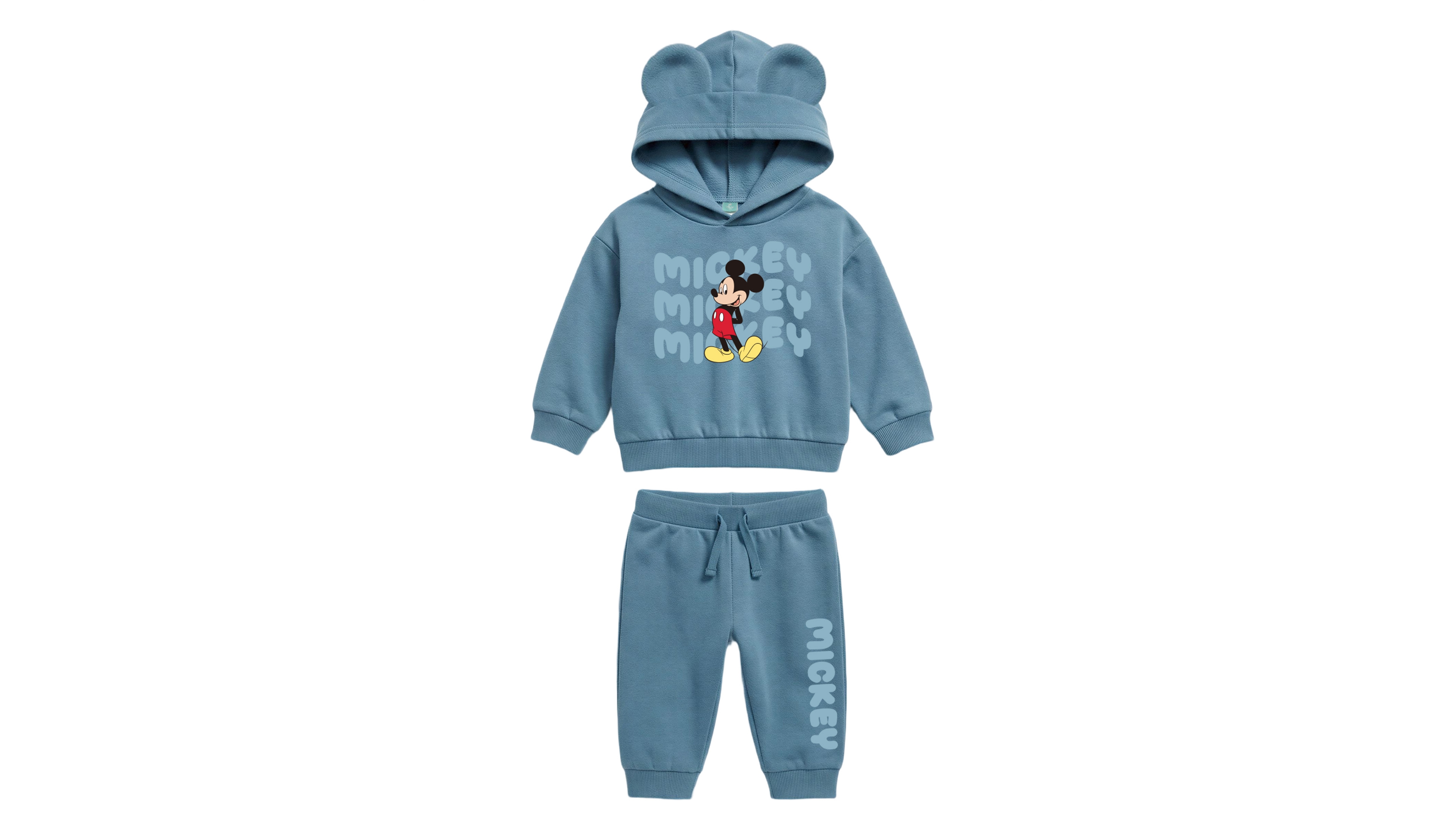 Disney Baby Boys' Mickey 3D-Ear Hoodie and Jogger Pants, 2-Piece Set