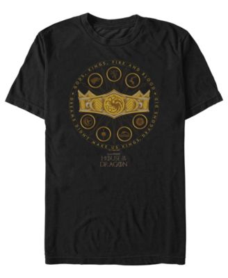 Men's House of the Dragon Crown Stamp Graphic Short-Sleeve T-Shirt